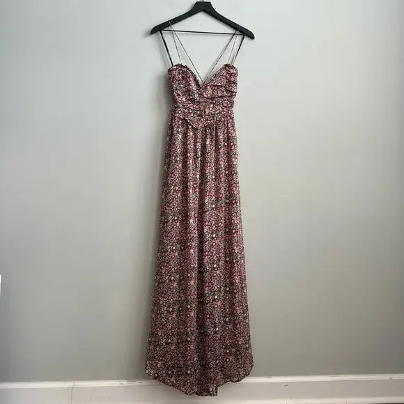 NEW For Love & Lemons Joelle Floral Maxi Dress M - Picture 2 of 14